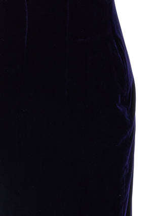 Vestido midi de viscosa azul