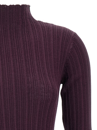 Purple Wool Short Dress