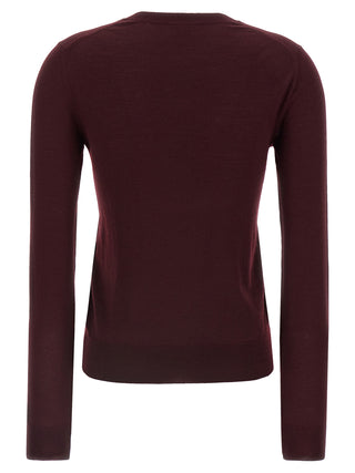 Bordeaux Virgin Wool Cardigan