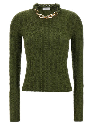 Bicolor Wool Cardigan
