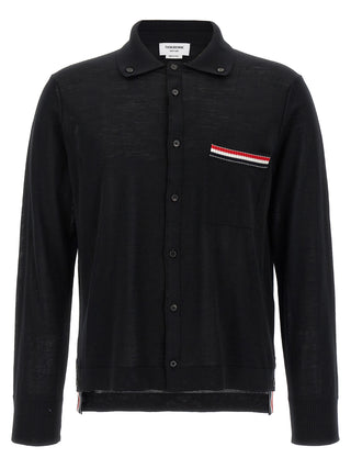 Black Virgin Wool Cardigan