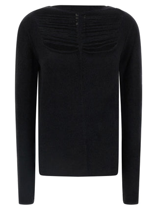 Black Wool Cardigan