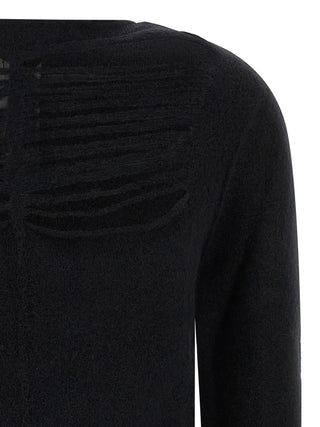 Black Wool Cardigan