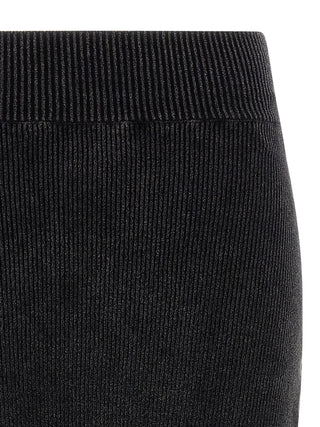 Black Cotton Long Skirt