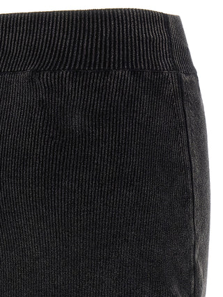 Black Cotton Long Skirt