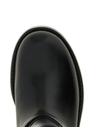 Black Calfskin Over The Knee