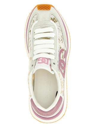 Multicolor Leather Athletic Sneakers