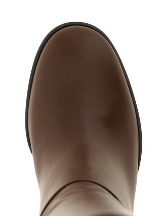 Brown Calfskin Over The Knee