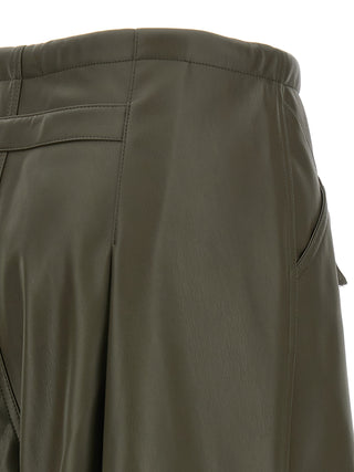 Pantalones bicolor de cuero