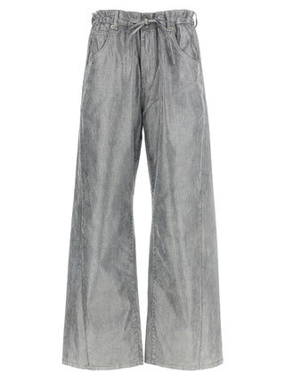 Silver Cotton Jeans Denim