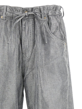 Silver Cotton Jeans Denim