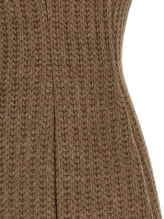 Brown Marabou Short Dress