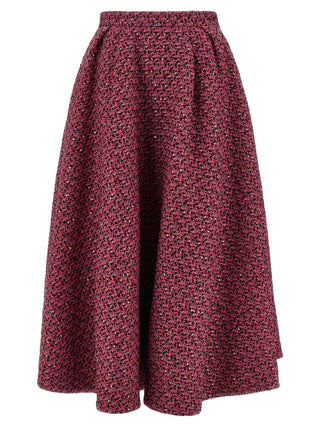 Multicolor Polyamide Midi Skirt