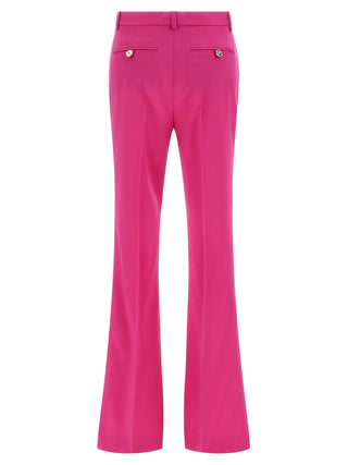 Fuchsia Virgin Wool Flared Pants