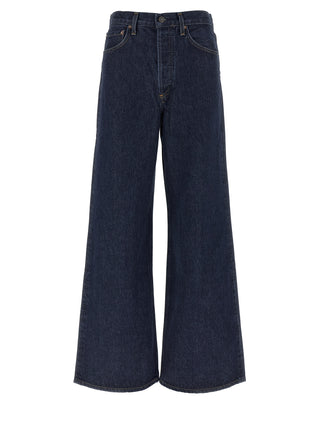Jeans azules de algodón denim