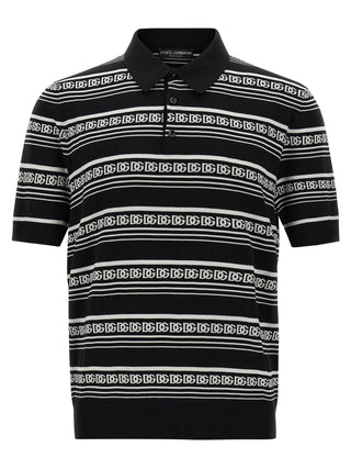 Bicolor Silk Polo Shirt