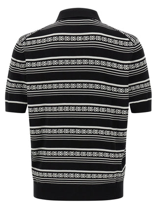 Bicolor Silk Polo Shirt