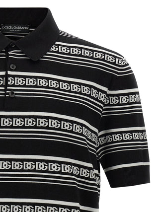 Bicolor Silk Polo Shirt