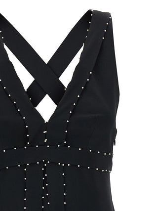 Black Acetate Short Dress