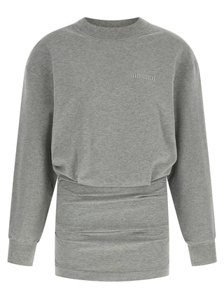 Vestido corto de algodón gris  