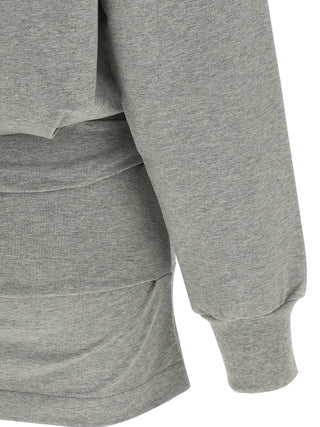Vestido corto de algodón gris  