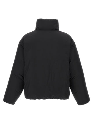 Black Polyester Full-Length Jacket