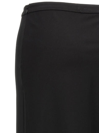 Black Viscose Mini Skirt
