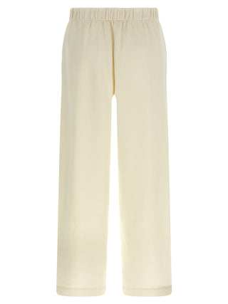 Pantalones casuales blancos de seda