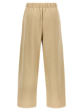 Brown Silk Casual Pants