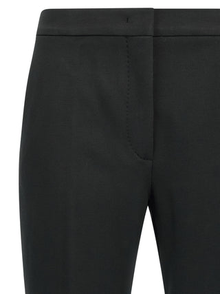 Black Viscose Casual Pants