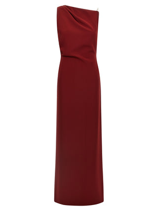 Bordeaux Triacetate Long Dress