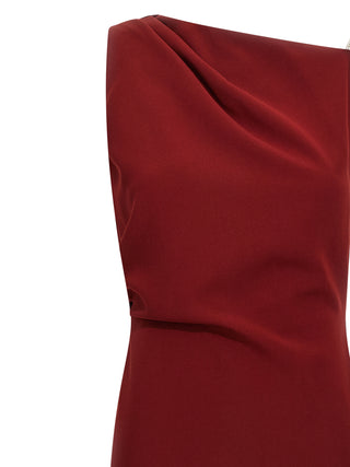 Bordeaux Triacetate Long Dress