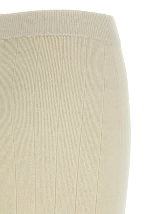 White Cashmere Midi Skirt