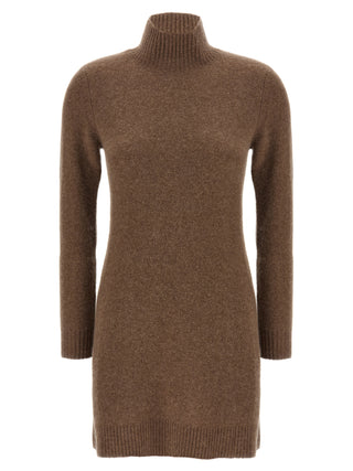 Gray Cashmere Short Dress
