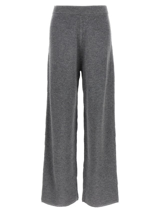 Gray Wool Casual Pants