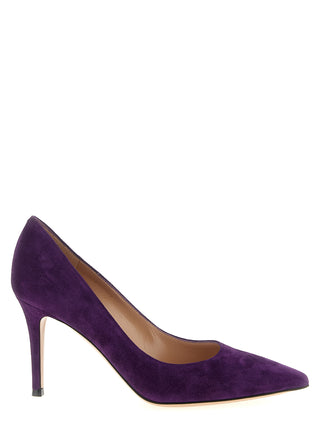 Zapatos de tacón alto de ante púrpura