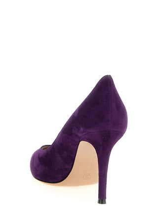 Zapatos de tacón alto de ante púrpura