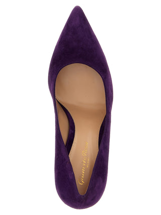 Zapatos de tacón alto de ante púrpura