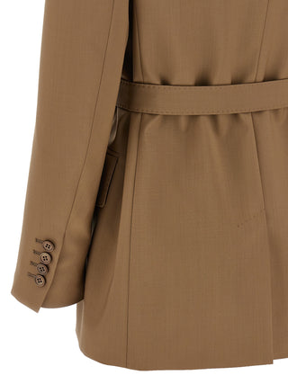 Brown Virgin Wool Blazer