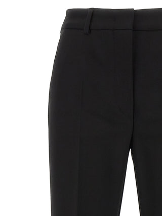Black Viscose Casual Pants