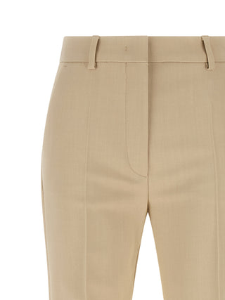 Beige Viscose Dress Pants