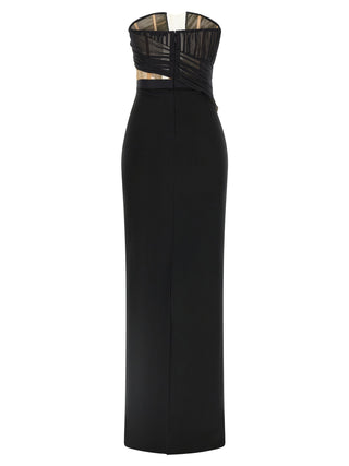 Black Viscose Long Dress