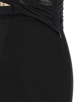 Black Viscose Long Dress
