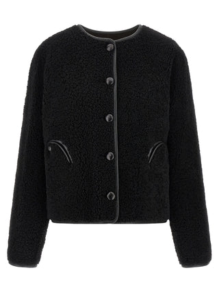 Black Lamb Leather Shell Jacket