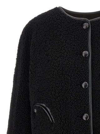 Black Lamb Leather Shell Jacket