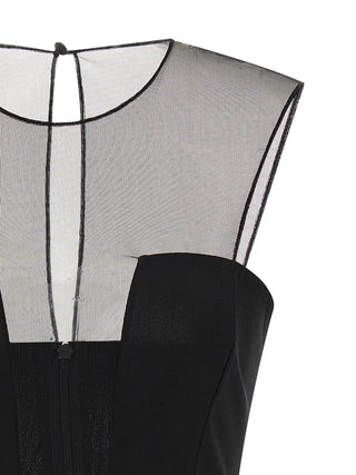 Vestido corto de viscosa negro