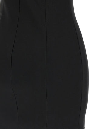 Vestido corto de viscosa negro