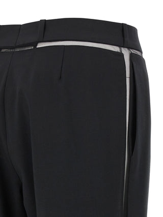 Black Virgin Wool Casual Pants