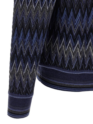 Blue Wool Cardigan