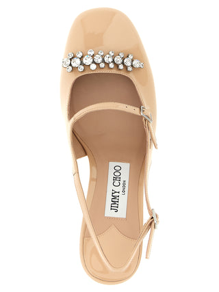 Multicolor Leather Mid Heel Pumps